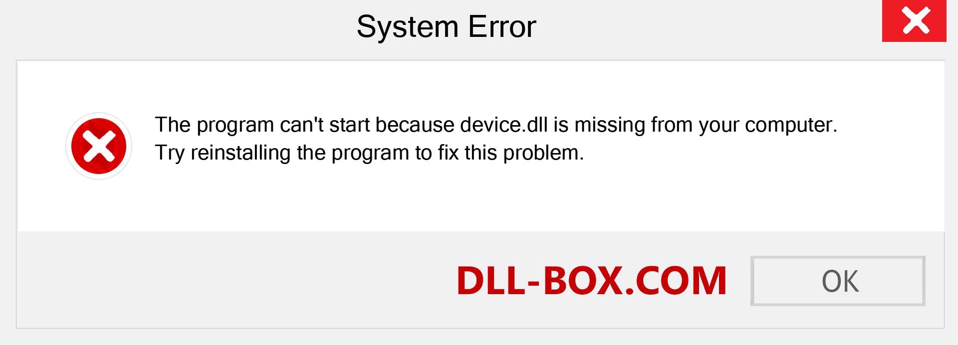  device.dll file is missing?. Download for Windows 7, 8, 10 - Fix  device dll Missing Error on Windows, photos, images